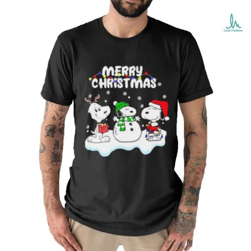 Snoopy Hat Santa Reindeer Merry Christmas Shirt