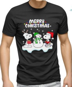 Snoopy Hat Santa Reindeer Merry Christmas Shirt