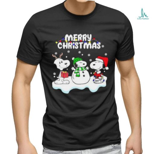 Snoopy Hat Santa Reindeer Merry Christmas Shirt