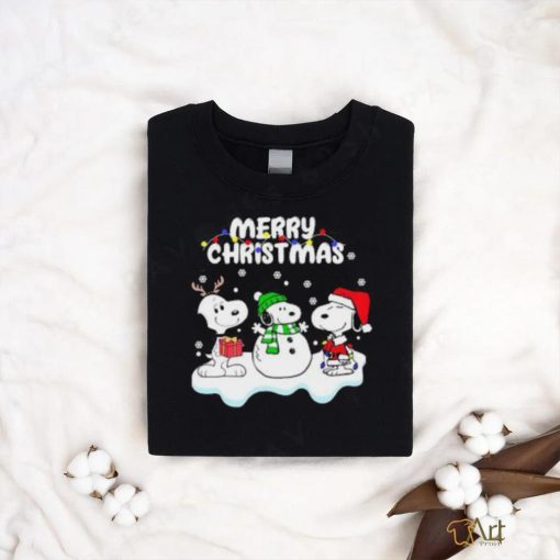 Snoopy Hat Santa Reindeer Merry Christmas Shirt