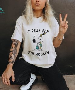 Snoopy J Peux Pas J’ai Hockey T Shirt