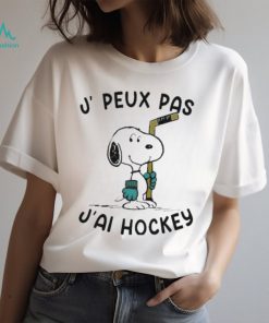 Snoopy J Peux Pas J’ai Hockey T Shirt