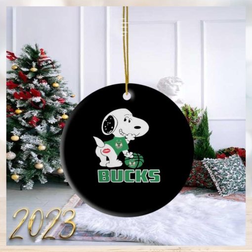 Snoopy Milwaukee Bucks Sexy 2023 Ornament