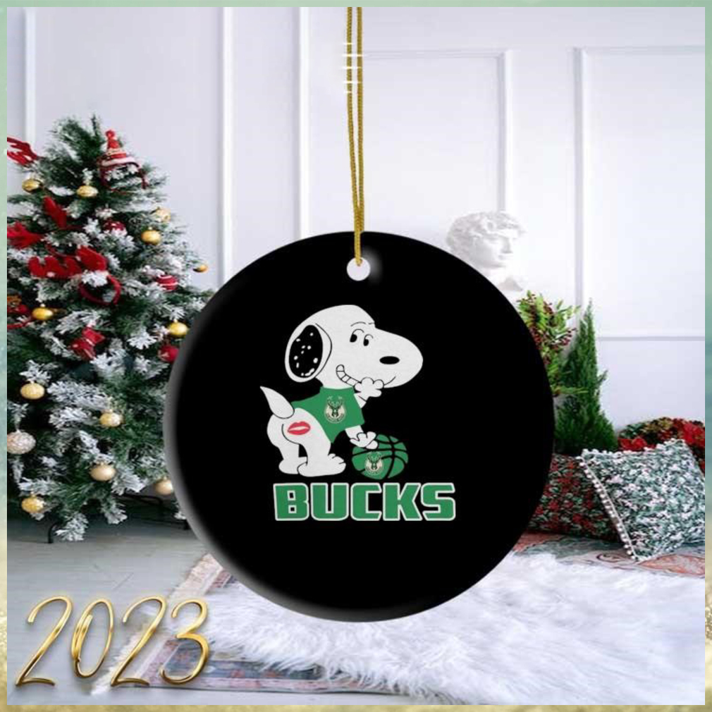 Snoopy Milwaukee Bucks Sexy 2023 Ornament Snoopy Milwaukee Bucks Sexy 2023 Ornament