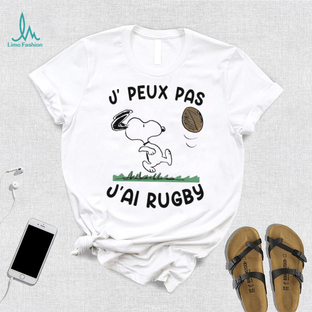 Snoopy Play Rugby J, Peux Pas J’ai Rugby Shirt Snoopy Play Rugby J, Peux Pas J’ai Rugby Shirt