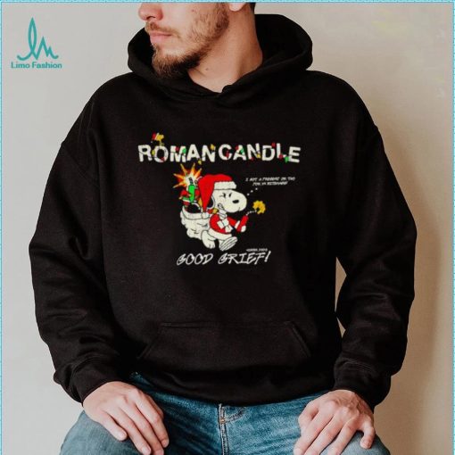 Snoopy Roman Candle good grief Christmas shirt