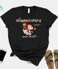 Snoopy Roman Candle good grief Christmas shirt