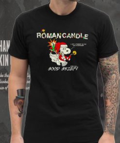 Snoopy Roman Candle good grief Christmas shirt