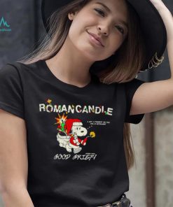 Snoopy Roman Candle good grief Christmas shirt