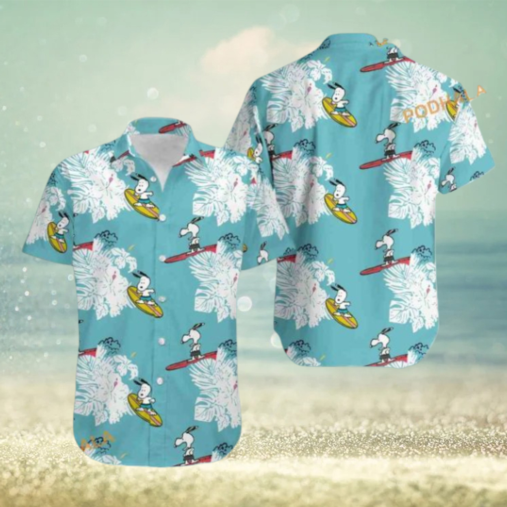 Snoopy Surfing Hawaiian Shirt, Perfect for Summer Fun Snoopy Surfing Hawaiian Shirt, Perfect for Summer Fun