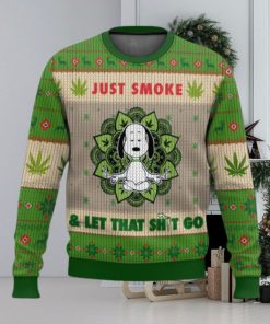 Snoopy Yoga Weed Ugly Christmas Sweater