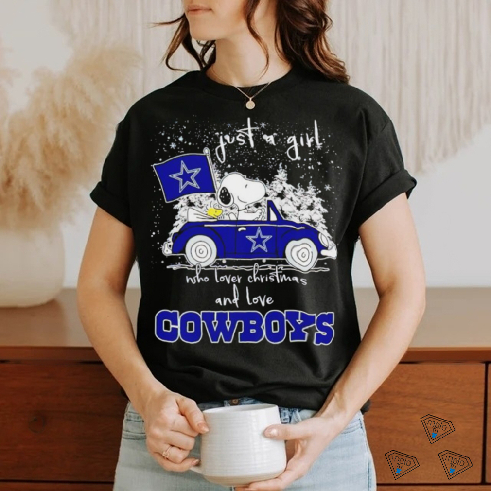 Snoopy and Woodstock just a girl who loves Christmas and love Cowboys snowflake shirt Snoopy and Woodstock just a girl who loves Christmas and love Cowboys snowflake shirt