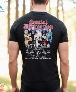 Social Distortion 45 Years 1978 2023 Thank You for the memories signatures shirt