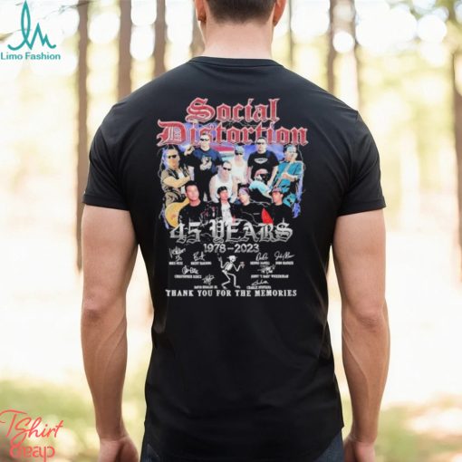 Social Distortion 45 Years 1978 2023 Thank You for the memories signatures shirt