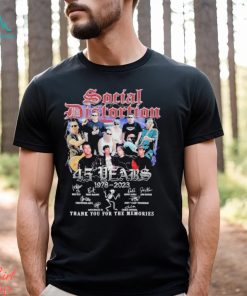 Social Distortion 45 Years 1978 2023 Thank You for the memories signatures shirt