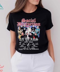Social Distortion 45 Years 1978 2023 Thank You for the memories signatures shirt