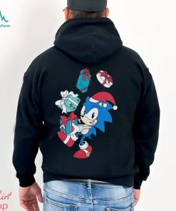Sonic The Hedgehog Boy's Christmas Present Black T Shirt