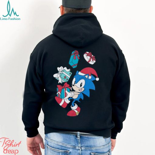 Sonic The Hedgehog Boy’s Christmas Present Black T Shirt