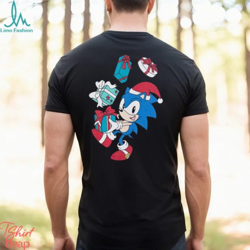 Sonic The Hedgehog Boy’s Christmas Present Black T Shirt