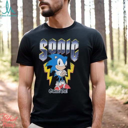 Sonic The Hedgehog Game On Black Men's Short Sleeved T Shirt