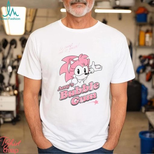 Sonic the Hedgehog Amy’s Bubblegum Womens White Short Sleeved T Shirt