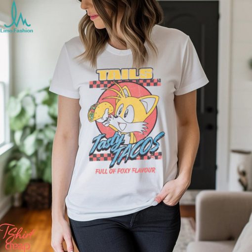 Sonic the Hedgehog Tasty Tacos Adults White Short Sleeved T Shirt