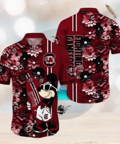 South Carolina Gamecocks Hawaiian Shirt Mickey Love Surfing Trending Summer Gift