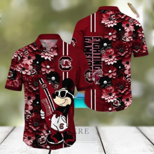 South Carolina Gamecocks Hawaiian Shirt Mickey Love Surfing Trending Summer Gift