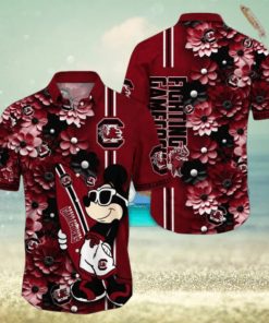 South Carolina Gamecocks Hawaiian Shirt Mickey Love Surfing Trending Summer Gift