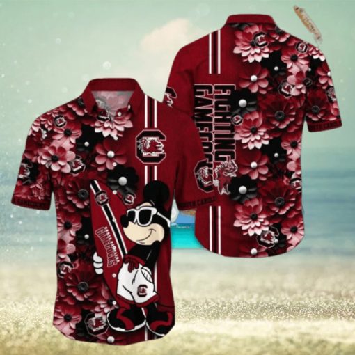 South Carolina Gamecocks Hawaiian Shirt Mickey Love Surfing Trending Summer Gift