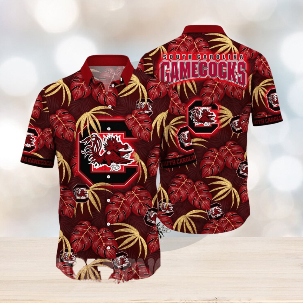 South Carolina Gamecocks NCAA Floral Full Print Unisex Hawaiian Shirt South Carolina Gamecocks NCAA Floral Full Print Unisex Hawaiian Shirt