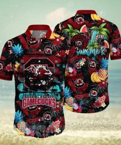 South Carolina Gamecocks NCAA Flower Unisex Full Printed Hawaiian Shirt