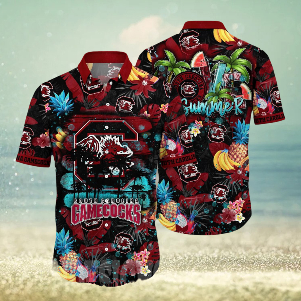 South Carolina Gamecocks NCAA Flower Unisex Full Printed Hawaiian Shirt South Carolina Gamecocks NCAA Flower Unisex Full Printed Hawaiian Shirt