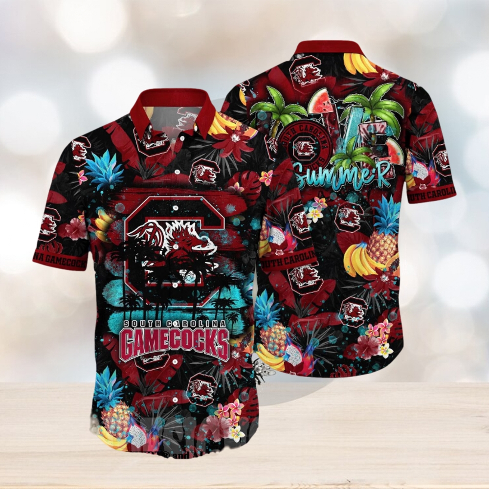 South Carolina Gamecocks NCAA Flower Unisex Full Printed Hawaiian Shirt South Carolina Gamecocks NCAA Flower Unisex Full Printed Hawaiian Shirt