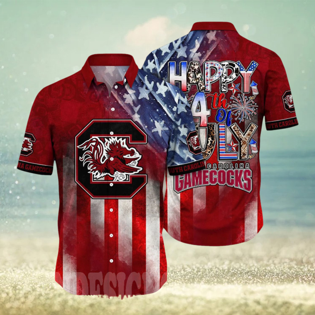 South Carolina Gamecocks NCAA Independence Day Unisex Hawaiian Shirt South Carolina Gamecocks NCAA Independence Day Unisex Hawaiian Shirt