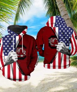 South Carolina Gamecocks NCAA US Flag 3D Printed Hoodie Ver 1