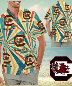 South Carolina Gamecocks Retro Vintage Style Tropical Hawaiian Shirt