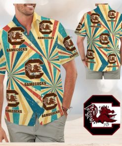 South Carolina Gamecocks Retro Vintage Style Tropical Hawaiian Shirt