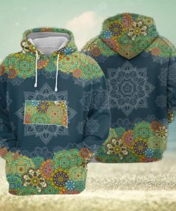 South Dakota Floral Mandala 3D Printed Hoodie