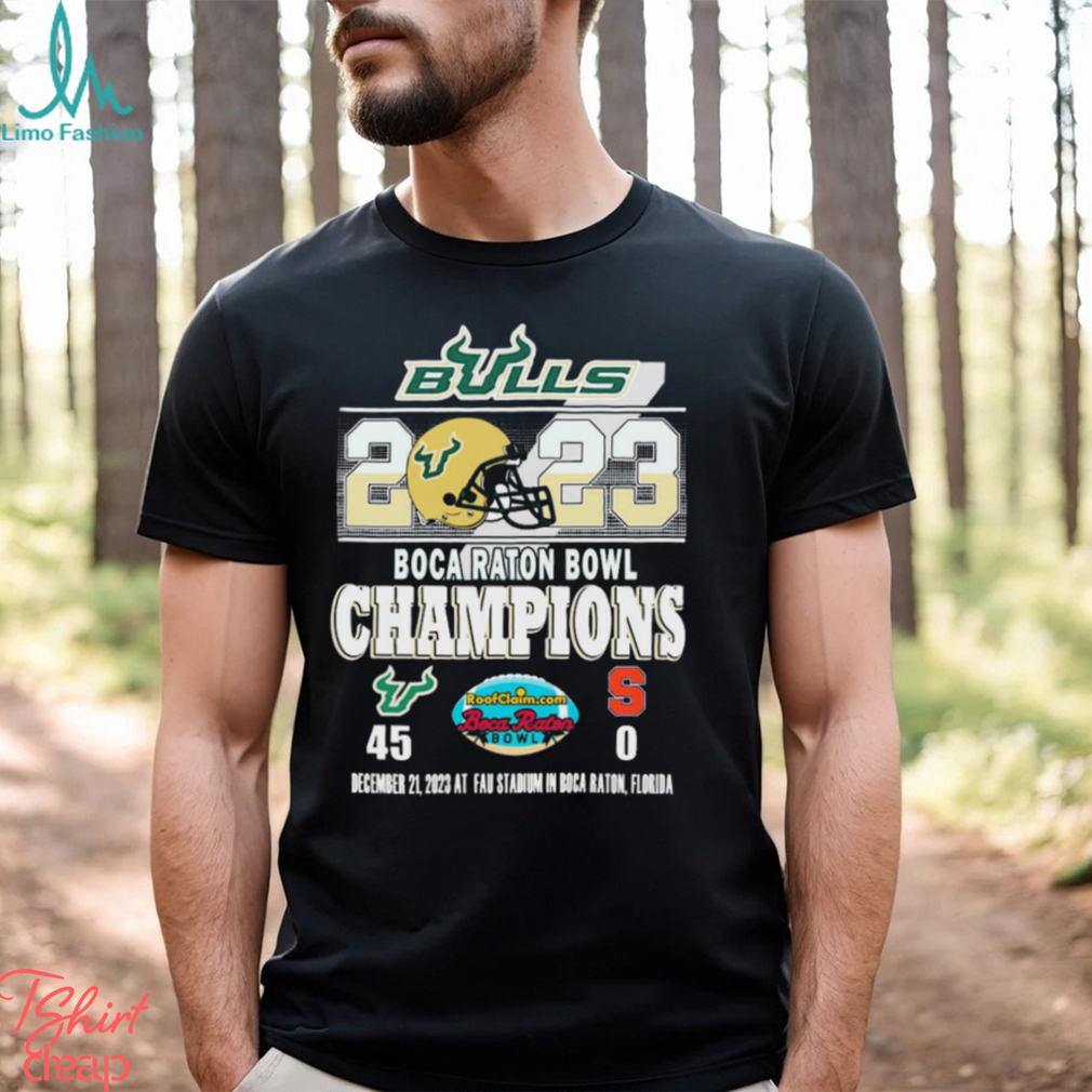 South Florida Bulls 2023 Boca Raton Bowl Champions 45 0 Shirt South Florida Bulls 2023 Boca Raton Bowl Champions 45 0 Shirt