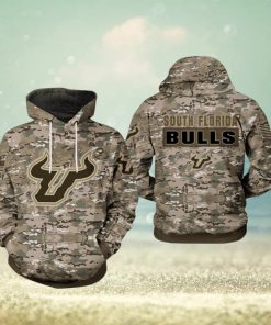 South Florida Bulls NCAA Camo Veteran 3D Printed Hoodie