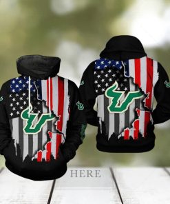 South Florida Bulls NCAA US Flag 3D Printed Hoodie