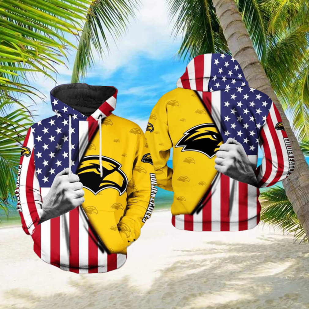 Southern Miss Golden Eagles NCAA US Flag 3D Printed Hoodie Southern Miss Golden Eagles NCAA US Flag 3D Printed Hoodie