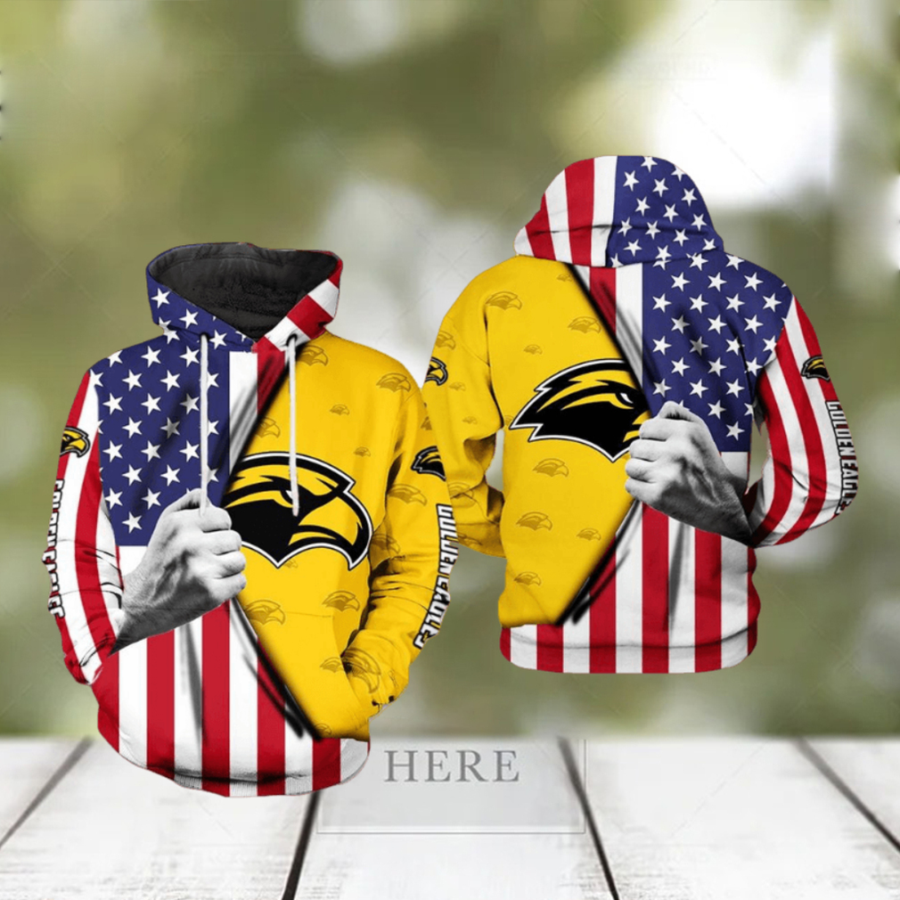 Southern Miss Golden Eagles NCAA US Flag 3D Printed Hoodie Southern Miss Golden Eagles NCAA US Flag 3D Printed Hoodie