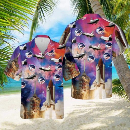 Space Shuttle Columbia Hawaiian Shirt Aloha Summer Beach Shirt