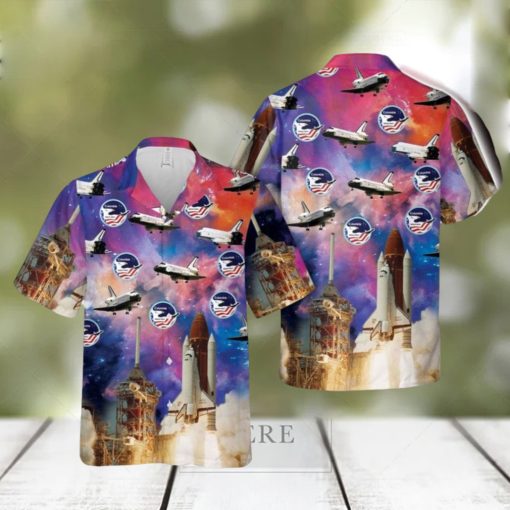 Space Shuttle Columbia Hawaiian Shirt Aloha Summer Beach Shirt