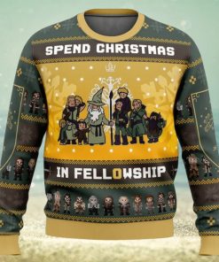 Spend Christmas in Fellowship Ugly Christmas Sweater, LOTR Ugly Sweater