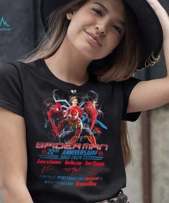 Spider Man 22nd Anniversary 2002 2024 Remember What Makes You Different Is What Make You Spider Man Signatures Shirt