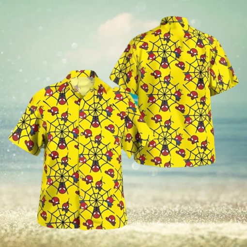 Spider Man Chibi yellow Hawaiian Shirt