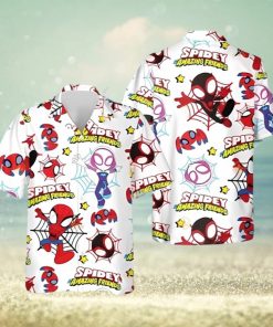 Spider Man Hawaiian Shirt Spidey And His Amazing Friends Cool Hawaiian Shirts